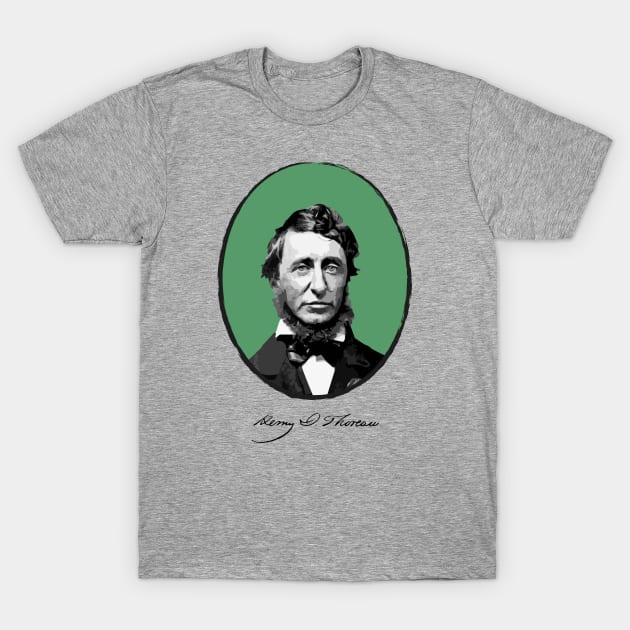 Authors - Henry David Thoreau T-Shirt by PrintablesPassions